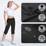 Hiking Cargo Capri Pants with Zipper Pockets Casual Lightweight Quick Dry Water Resistant