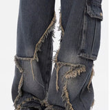 High Waist Wide Leg Workwear Jeans