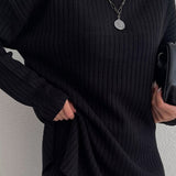 Chic High Neck Knit Sweater