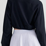 Cropped Zip-Up Athletic Jacket