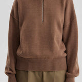 Cozy Half Zip Knit Sweater