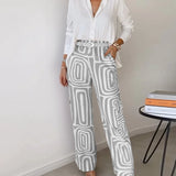 Kammay Stijlvolle Pantalon Set – Inclusief Blouse en Riem