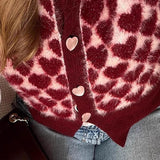 Heart Pattern Jacquard Sweater