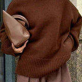 Casual Ribbed Knit Sweater
