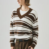 Loose Fit V Neck Knit Sweater