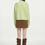 Chic Colorblock Knit Casual Cardigan