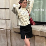 Contrast Polka Dot Casual Jacket