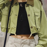 Corduroy Patchwork Safari Jacket