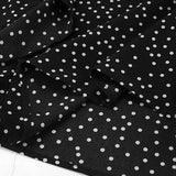 Vintage V-Neck Polka Dot Puff Sleeve A-Line Maxi Dress