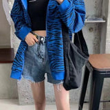 Zebra Print Slim Fit Hoodie