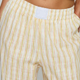Colorblock Striped Wide-Leg Relaxed Pants