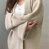 Relaxed Cozy Tie Waist Knit Cardigan