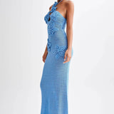 Beverly Floral Appliqué Crochet Maxi Dress
