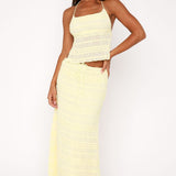 Hold Out Maxi Skirt Lemon