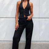 Only Acting Pants Black