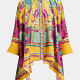 Fashionable Asymmetrical Print Top & Pants Set