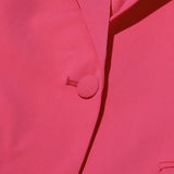 Ruffled Notched Long Sleeve Blazer