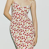 Cherry Blossom Split Maxi Floral Dress