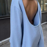 Loose Fit Backless Sweater