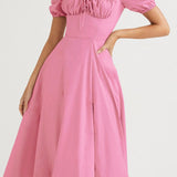 Tie Strap Split Hem Maxi Dress
