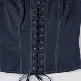 Solid Knit Tie Bandeau Low Waist Pleated Skirt Set