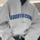Letter Print Loose Fit Hoodie