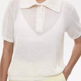 Hollow Out Polo Knit Sweater
