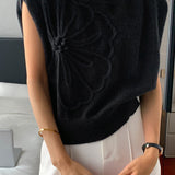 Casual Short Sleeve Knit Sweater