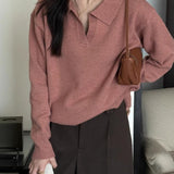 Slouchy Polo Style Sweater
