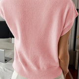 Casual Short Sleeve Knit Sweater