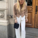 Slim Fit Knit Zip Cardigan