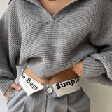Long Sleeve Collar Knit Sweater