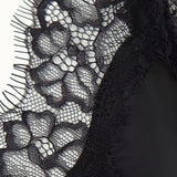 Alluring Asymmetric Lace Trim Fitted Mini Dress