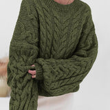 Vintage Chunky Knit Cable Sweater