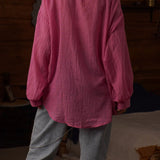 Solid Casual Chic Long Sleeve Blouse