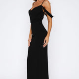 Love Blossoms Maxi Dress Black