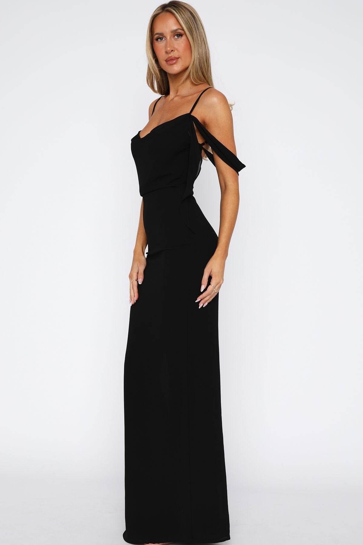 Love Blossoms Maxi Dress Black
