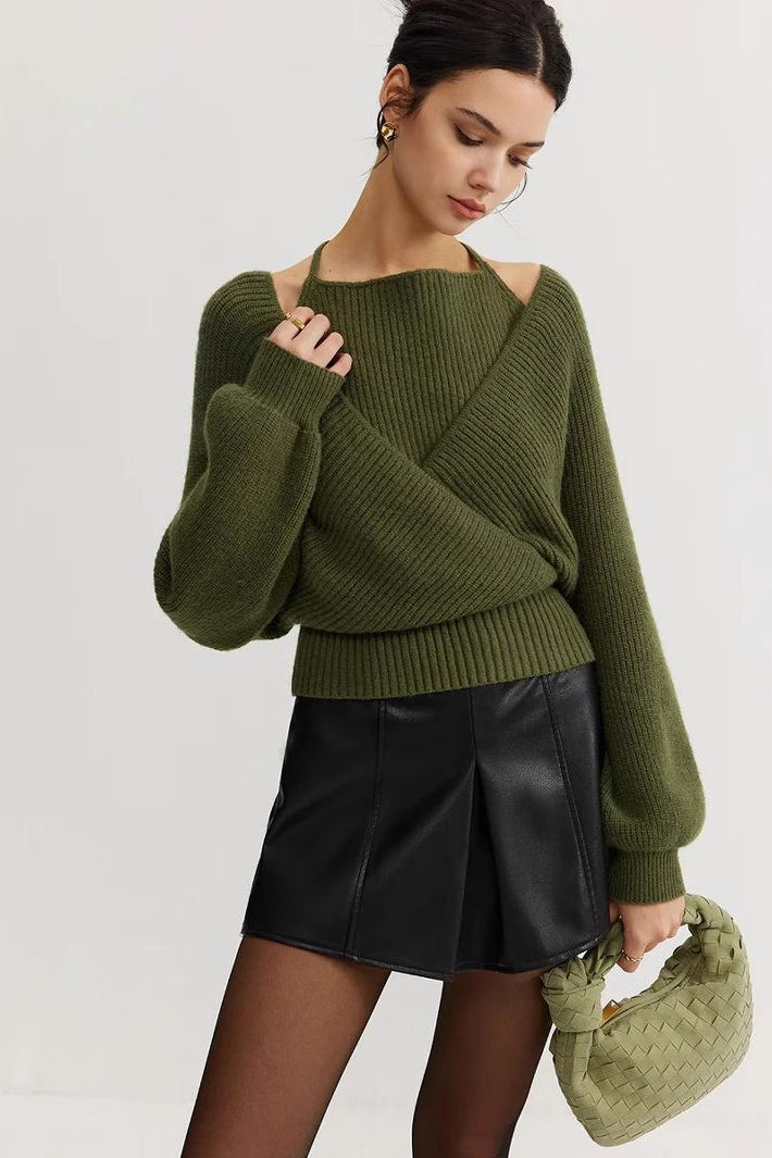 Chic Layered Style Knit Sweater