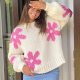 Pullover Floral Detail Sweater