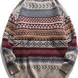 Ladies Autumn/Winter Retro Striped Sweater
