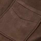 Brown Cropped Casual Jacket