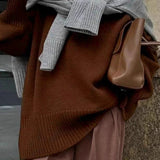 Casual Ribbed Knit Sweater