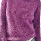 Women Loose Casual Pullover Knit Sweater Boat Neck Long Sleeve Winter Keep Warm Sweater Tops