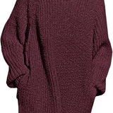 Women's Loose Turtleneck Oversize Long Pullover Sweater Dress