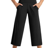 Lounge Yoga Capris Pants Bootleg Tummy Control High Waist Workout Flare Crop Pants