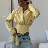 Solid Color Short Casual Blazer