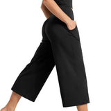 Lounge Yoga Capris Pants Bootleg Tummy Control High Waist Workout Flare Crop Pants
