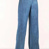 Women Plus Size Solid Casual Denim Jeans