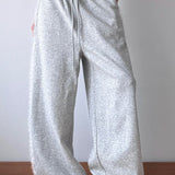 Lace Trim Wide Leg High Waist Pants