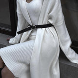 Minimalist Knit Two Piece Skirt Set